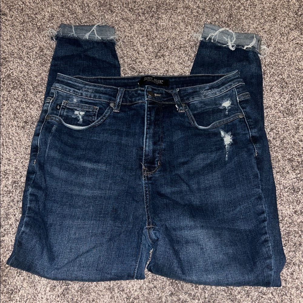 Judy Blue Cropped Jeans- Size 13/ 31 Waist - Picture 3 of 6